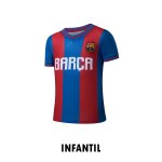 JERSEY MANGA CORTA DE NIÑO RETRO STRIPE BARCELONA