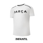 JERSEY BARCELONA CUELLO REDONDO DE NIÑO SOCCER HERITAGE WHITE