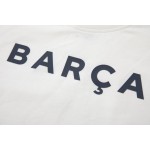 JERSEY BARCELONA CUELLO REDONDO DE NIÑO SOCCER HERITAGE WHITE