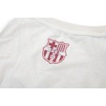 JERSEY BARCELONA CUELLO REDONDO DE NIÑO SOCCER HERITAGE WHITE