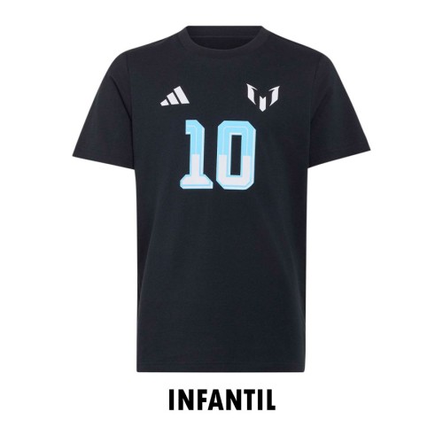 CAMISA ADIDAS GRAPHIC MESSI BLACK INFANTIL